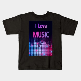 I love music Kids T-Shirt